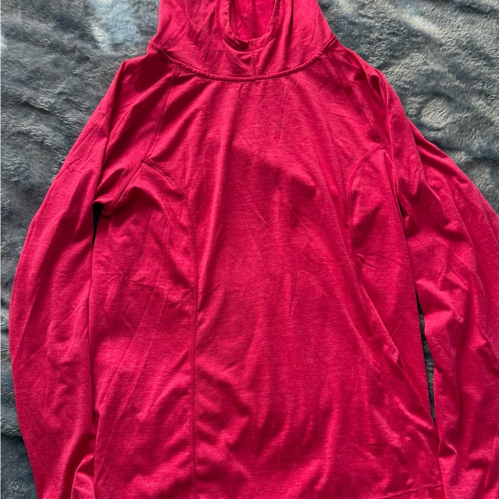 Hot Pink Long Sleeve Reebok Hoodie